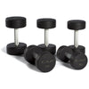 Cap Rubber Encased Commercial Dumbbell Set, 5-25 lb pairs- New (SDRCS-150)