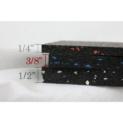 3/8'' Black Rolled Rubber Flooring (PTR38BLACK)