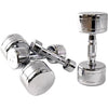 Cap Chromed Solid Dumbbell w/ Contoured Handles Set, 5-25 lb pairs- New (SDCGS-150)