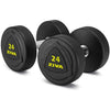 Ziva Solid Steel Rubber Dumbbell Set 55-100 lbs (10 pairs)- New (ZVO-DBSR-2082)