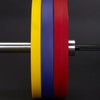 Ziva Urethane Competition Colored Bumper Disc w/ Hard Chrome Hub 45 lbs- New (ZVO-BDPU-3564)